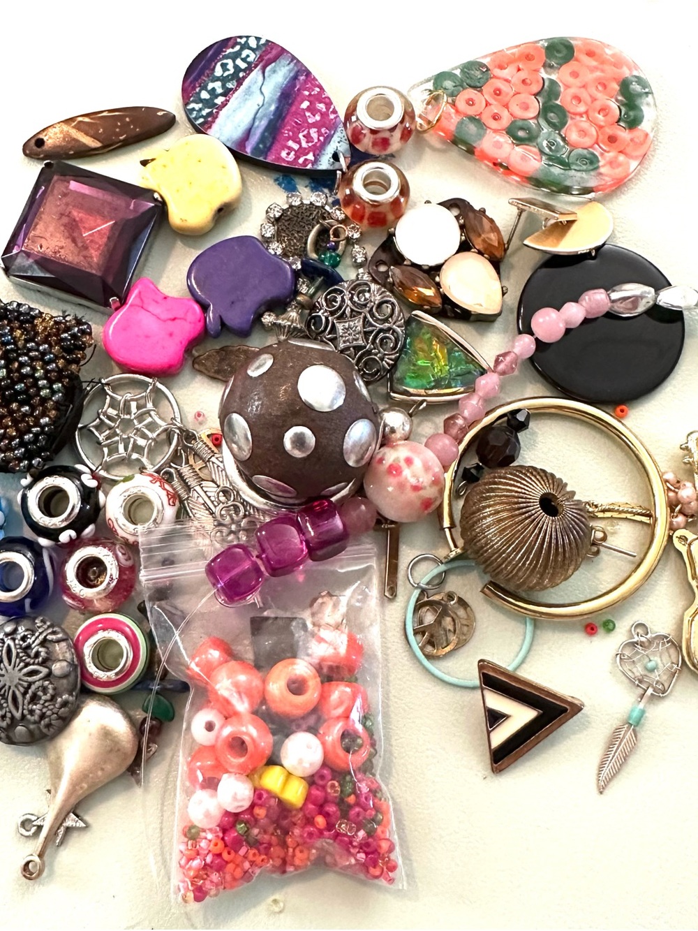 Jewelry & Crafting Supply Lot, High End, Vintage & New Beads, Pendants & More